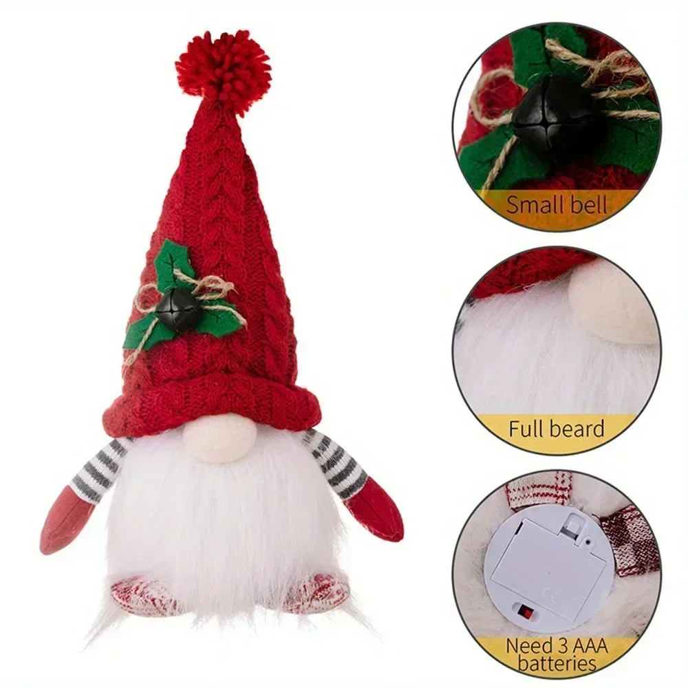 Christmas Doll Gift Ornament Christmas High end Lantern Dwarf Knitted Hat Rudolf Doll Ornament santa gnome christmas decorations santa claus doll