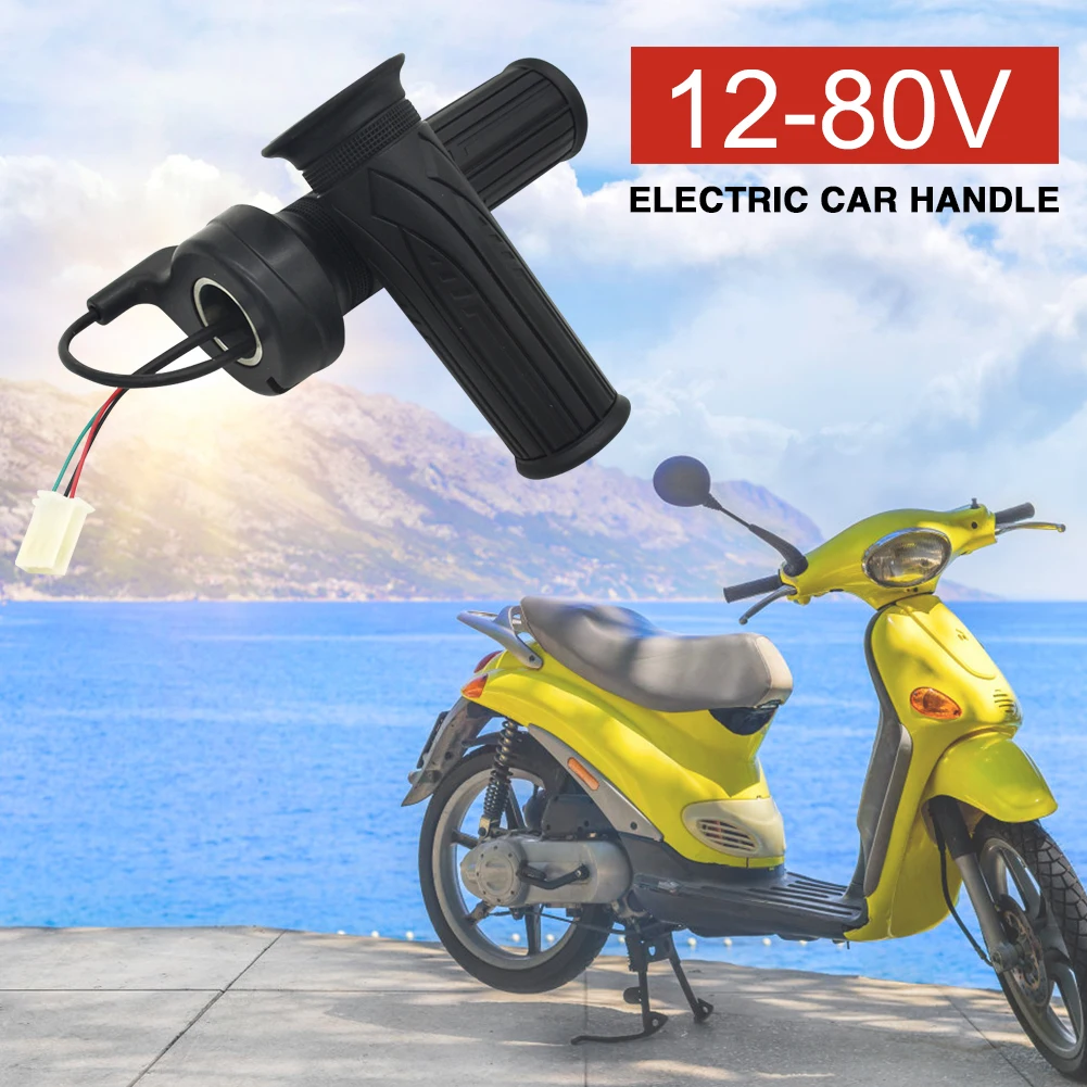 전기 자전거 가속 핸들용 트위스트 스로틀 가속기, 전기 자전거 수리 액세서리, 12V-80V, 2 개