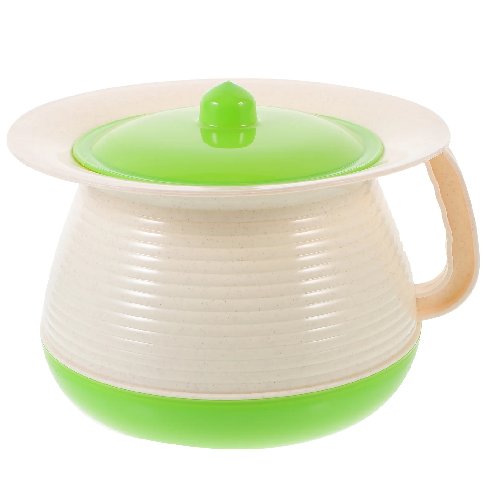 

Unisex Chamber Pot with Lid Spittoon Chamber Bucket Plastic Bedpan Household Night Urine Jug