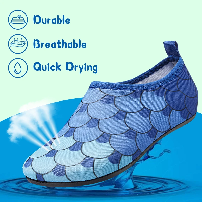 Kids' Quick-Dry Aqua Socks - Animal Design Beach & Water Shoes