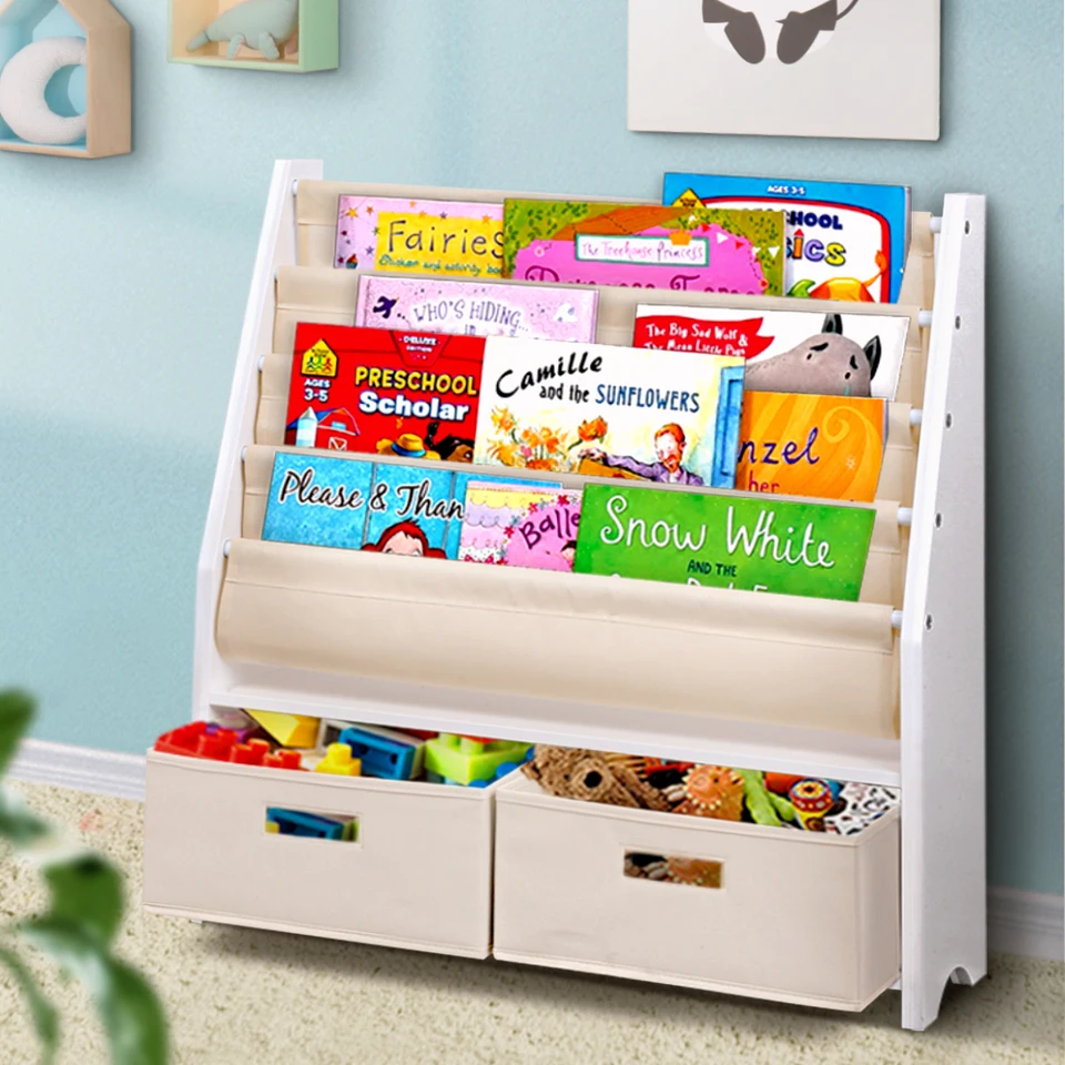 Kids Bookshelf with Storage Organiser for Children