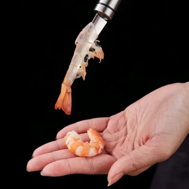 Fast Shrimp Sheller Fish Scales Peeler 6 In 1 Fish Double-headed Shrimp Line Cutter Stainless Steel Fish Cutting Cleaning Tool 2