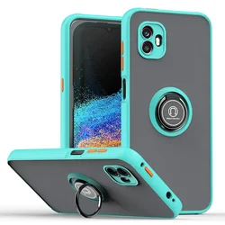 Armor Matte Shockproof Case with Magnetic Ring Holder and Stand for Xcover 7 (SKY BLUE)