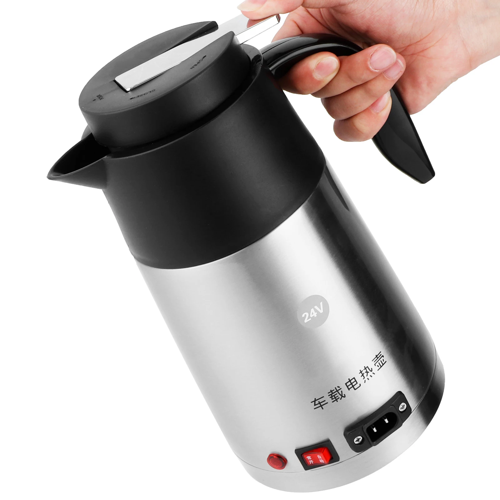 Description Picture 2 of item1200ML 24V Electric Heating Cup Kettle Stainless Steel Water Heater Bottle for Tea Coffee Drinking Travel Car Truck Kettle