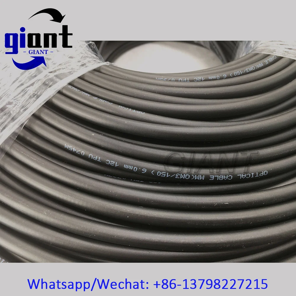 MM 12코어 200M OM3-150, 멀티모드 6.0mm TPU 블랙 아머드 케이블, SC/FC/LC/ST UPC 광섬유 아머드 패치 코드 릴 없음