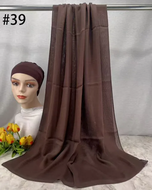 Mini Hijab Modal avec sous-bonnet – Ensemble Basique Extensible, Foulard Fin et Respirant, Protection Solaire, Voile 165*50cm