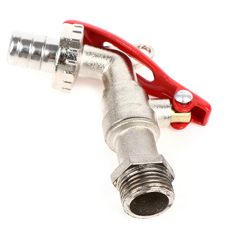 Garden Hose Faucet Lock Water Tank Connector Replacement Tools 1/2 Inch Brass Thread Water Tap Lockable Faucet 1 Pcs Garden Hose Faucet
