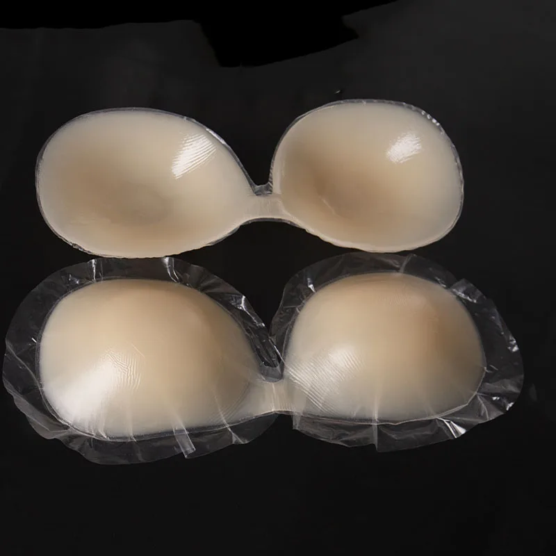 Adhesive Bra Strapless Sticky Invisible Push Up Silicone Bra For Backless  Dress With Nipple Covers Nude