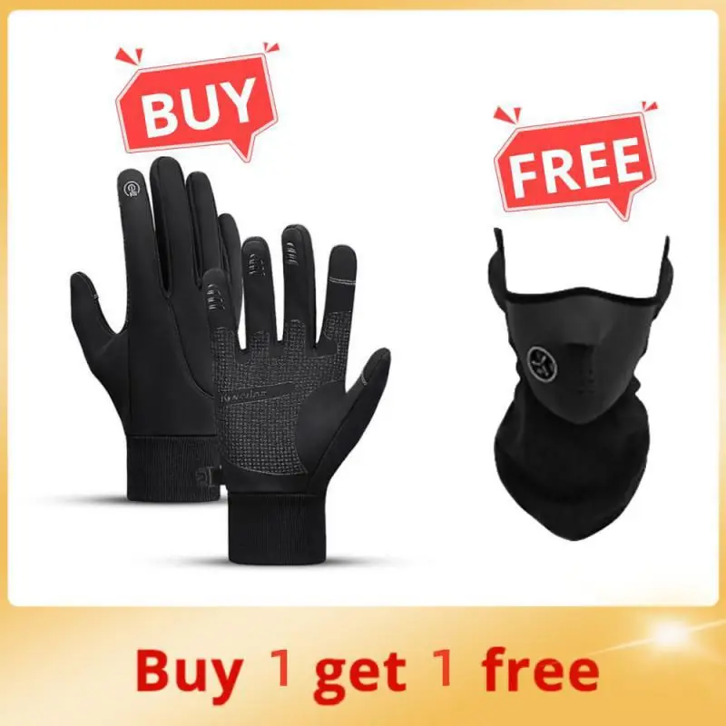 

Winter Cycling Gloves Warm Touch Screen Bicycle Gloves For Men Women Running Hiking Ski Outdoor Sports Waterproof Guantes Mask