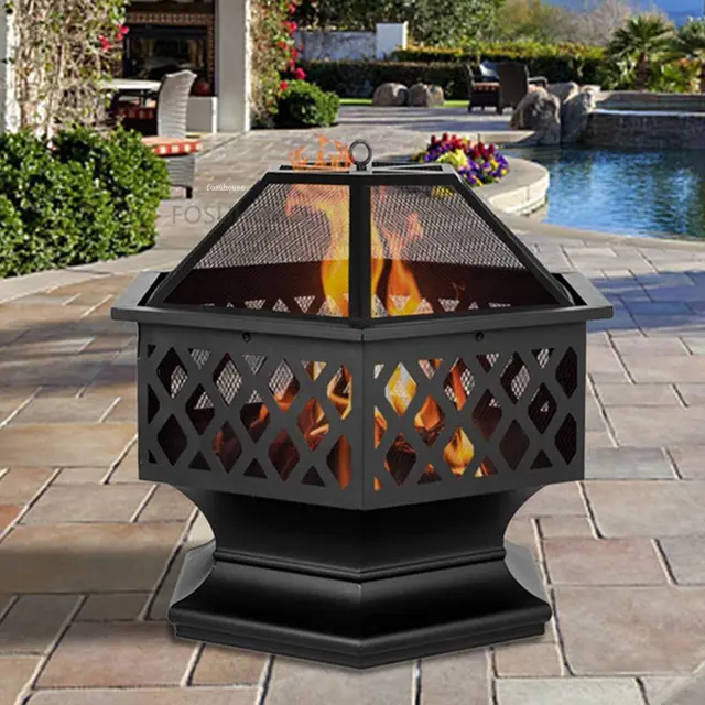 Rézrendszer Tűzhelye Európának Kültéri Fűtőszén Karjaik Kreatív Szabadidő Udvar Barbecue Faszén Brazier