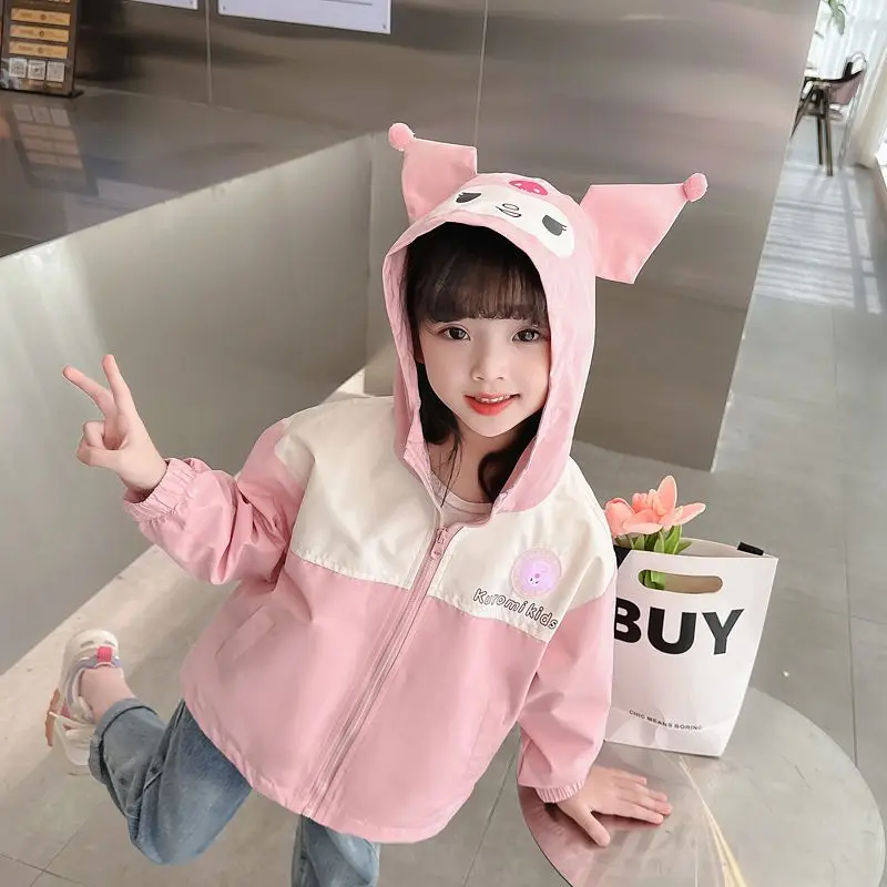 

Kawaii Sanrio Children's Jacket Kuromi Accessories Cute Beauty Cartoon Anime Autumn Coat Interchange Jacket Toys for Girls Gift