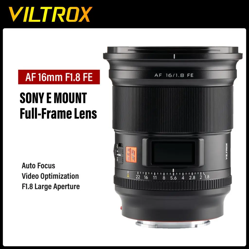 VILTROX 16mm F1.8 Camera Lens Full Frame Auto Focus Large Aperture Ultra  Wide Angle Lens For Sony E Sony ZV-E1 A7RV - AliExpress