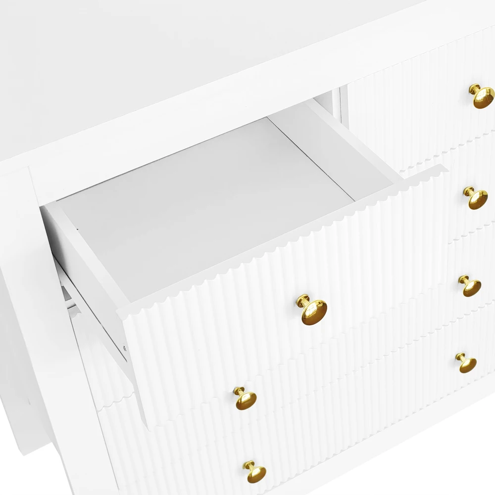 Modernes Sideboard, Kommode mit speziellen Türen, goldenen Griffen, Sideboard/Schuhschrank/Schminktisch, für Wohnzimmer, Schlafzimmer – Detail 32