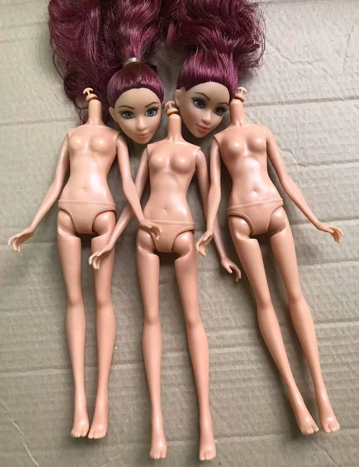 1/6 Puppenköpfe mit Brille und echten Wimpern, beige, braun, weiße Haut, 25 cm, MC2-Körper, kompatible Kopfteile für Puppenfiguren – Detail 21