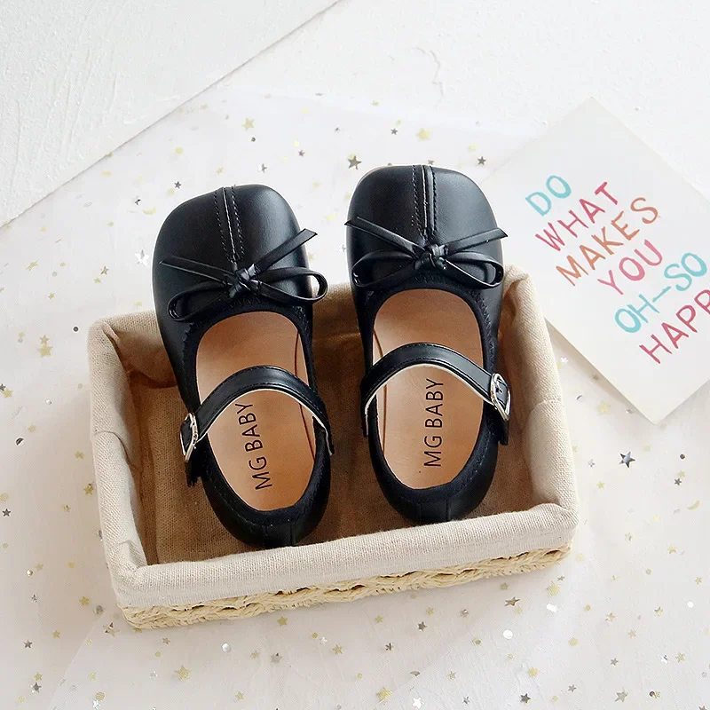 Kids Shoes Spring For Baby Girls Bow Princess Shoes Children Fashion Party Korean Style Cute Green Toddler Flats Single Shoes 5