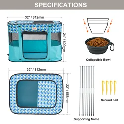 VEVOR Portable Foldable Pet Playpen - Waterproof Shelter Tent for Dogs and Cats, Ideal for Indoor/Outdoor Use and Travel (32 in x 24 in)
