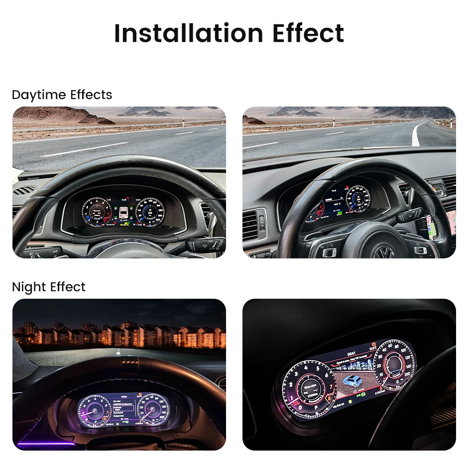 12.5 Inch Digital Dashboard Monitor for Volkswagen Golf 6/7 and Golf