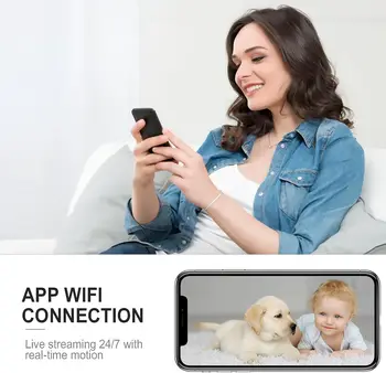 3MP HD Wifi surveillance camera, mini wireless PIR motion detection, night vision, two-way audio, 2800 mah safe battery 4