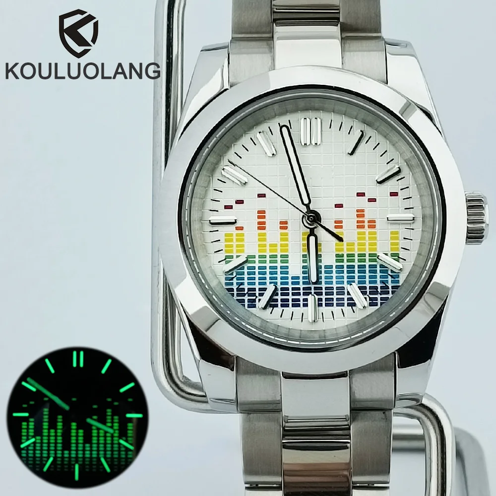 39mm Men Watch DJ Dial Automatic Mechanical Watch Sapphire Glass Case Waterproof Green Luminous Custom logo