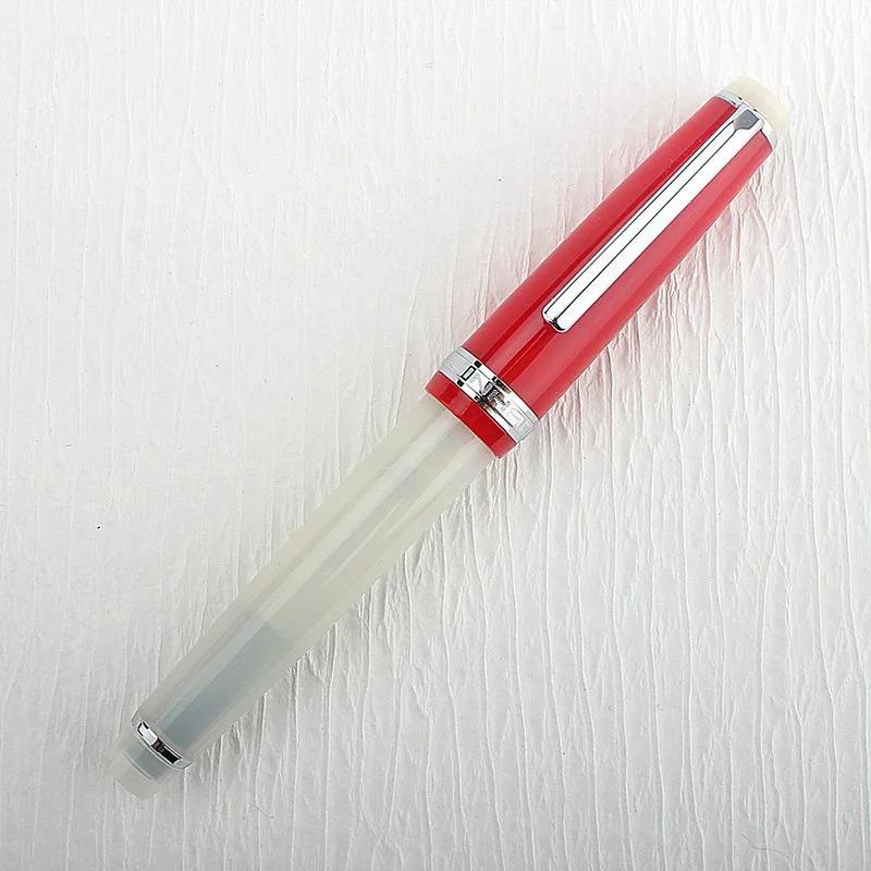 New Jinhao 82 Series Fountain Pen Acrylic F Nib School Office Supplies Business Writing Ink Pens Gold Clip Transparent Series