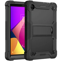 Durable Hybrid Armor Stand Case for Tablets - Shockproof, Kid - Friendly Silicone Protection (Black)