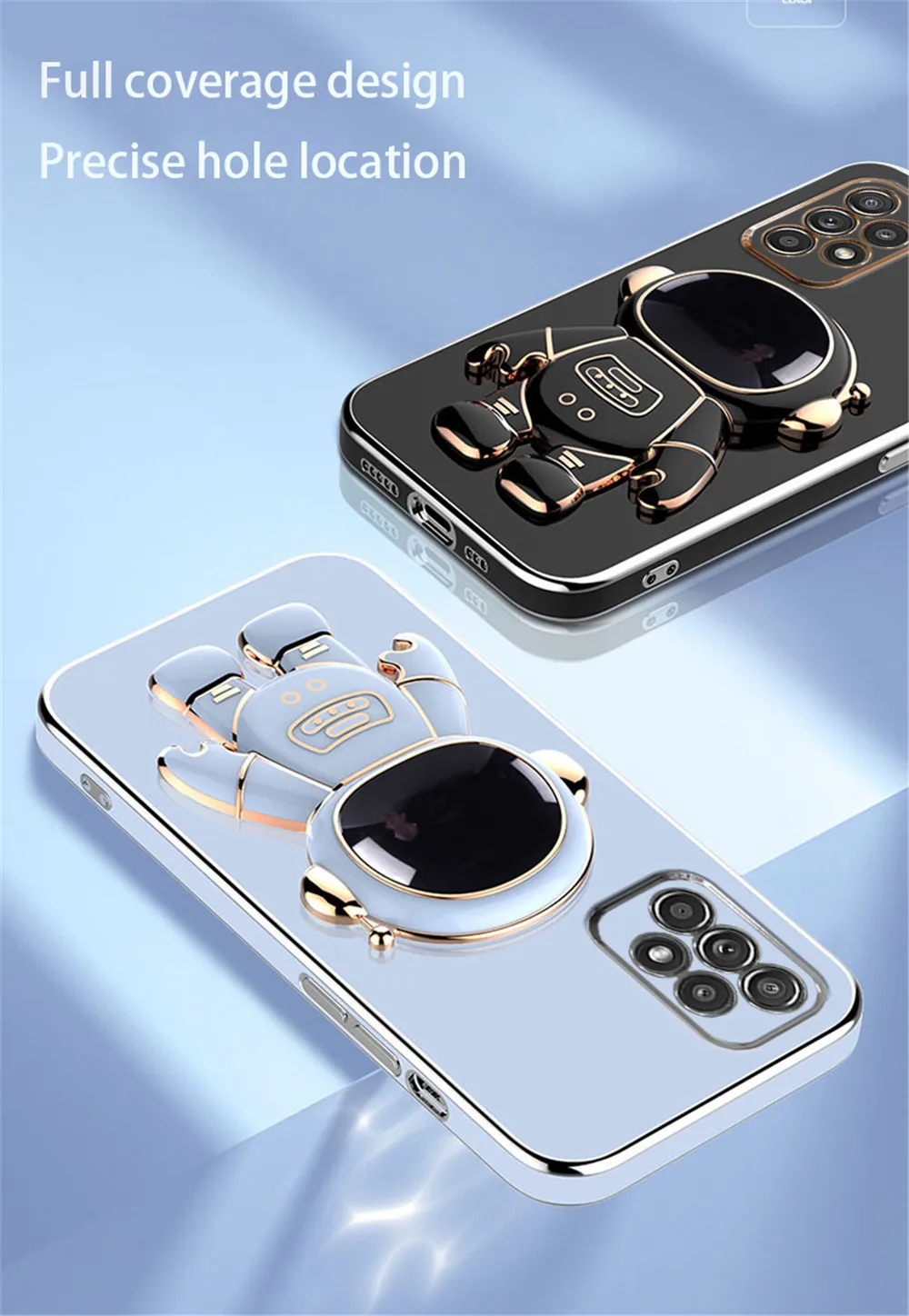 Couvercle de support d'espace d'astronaute plaqué, pour Huawei Honor X9B 5G X9 B X9b X 9B, support de protection en Silicone souple pour objectif d'appareil photo_voghion.com