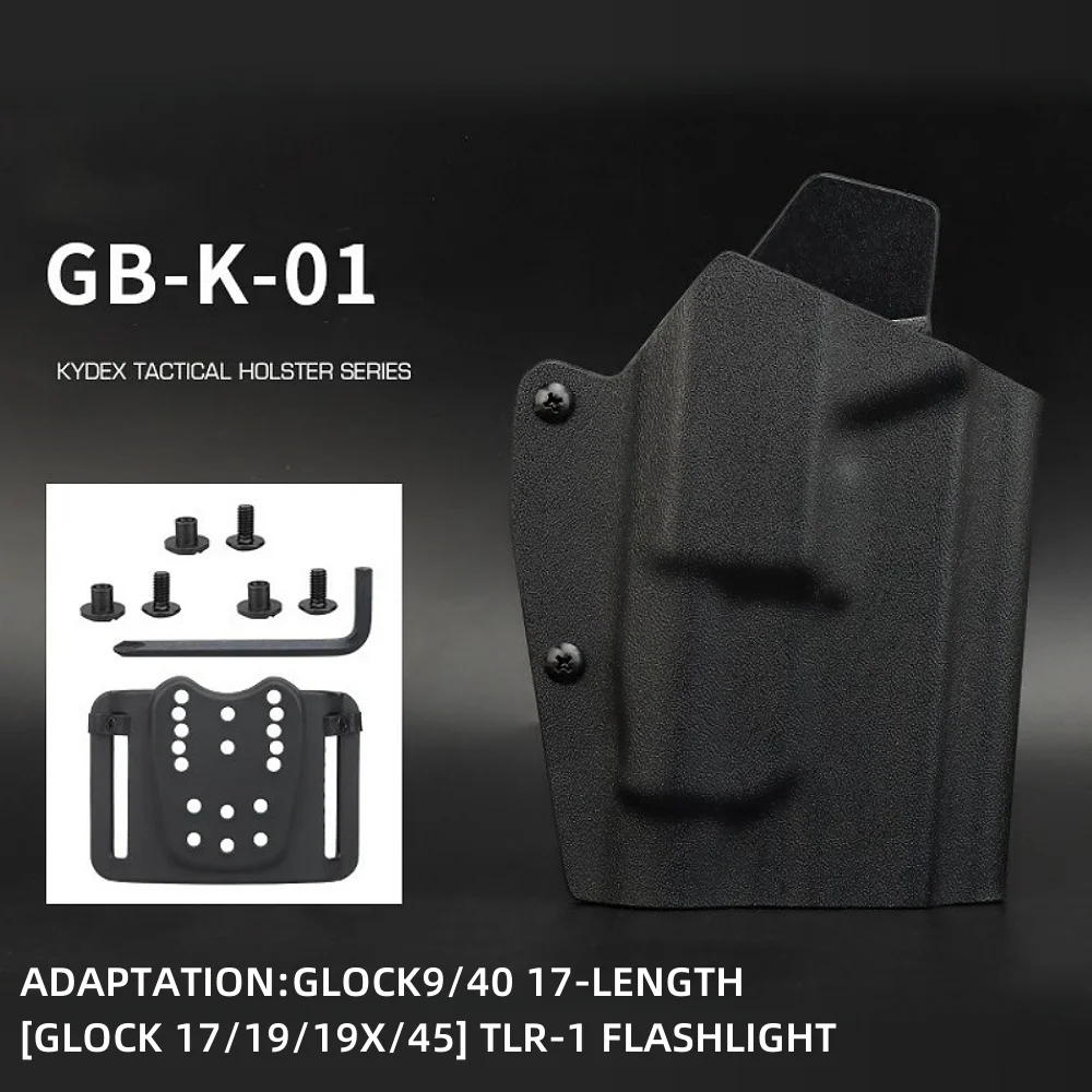 

Тактическая кобура Kydex, ремень, кобура для пистолета Glock 17 19x45, кобура для приспособления к фонарику, аксессуары для охоты