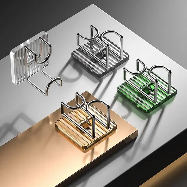 2Db Tároló Állványok Felső Alsó Csat Falra Szerelt Nem Lyukasztó Függőleges Hajlítás Elleni Küzdelem - Image 4
