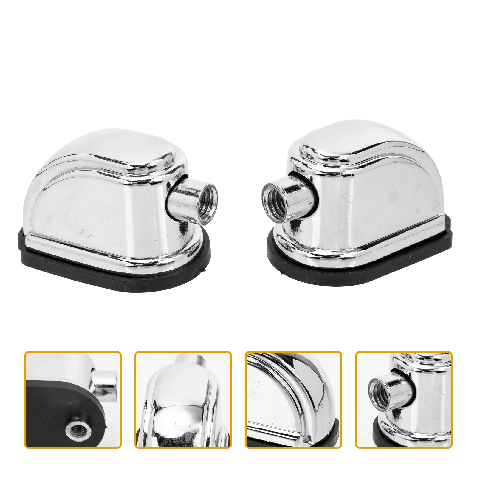 

2 Pcs Drum Set Ear Silver Practical Lugs Snare Claw Hooks Accessories for Instrument Supplies Connector Alloy