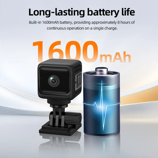 Mini caméra Wifi HD 1080P, batterie longue durée, sécurité domestique intelligente, petit caméscope, vision nocturne, détection de mouvement, caméra corporelle 1