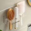 Acrylic Comb Holder Organizer Storage Shelf Clear Transparent Wall-Mounted Hair Brushes Rack Bathroom Accessories Home Shelves 5