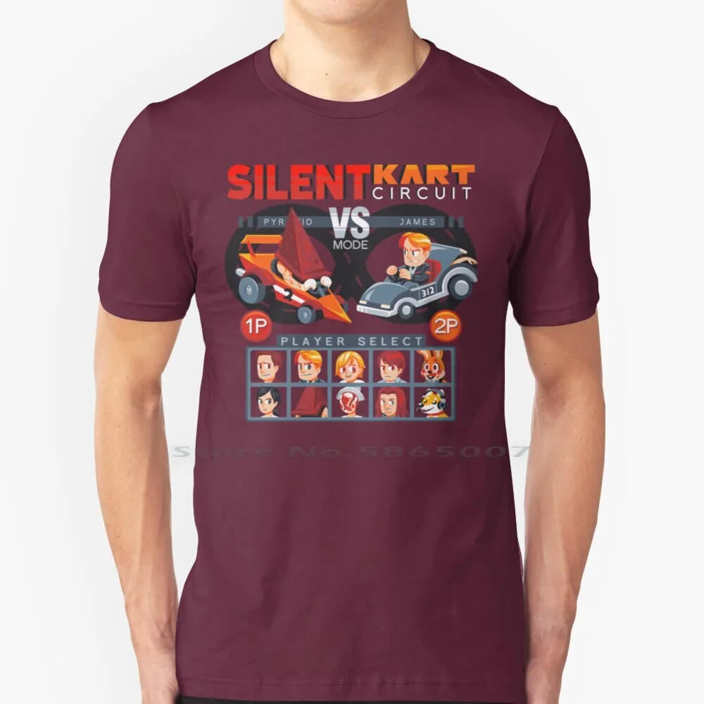 Silent Kart Circuit T Shirt Cotton 6Xl Silent Hill 2 Silent Hill 3 Silent Hill 4 Harry Mason James Heather Mason Robin The