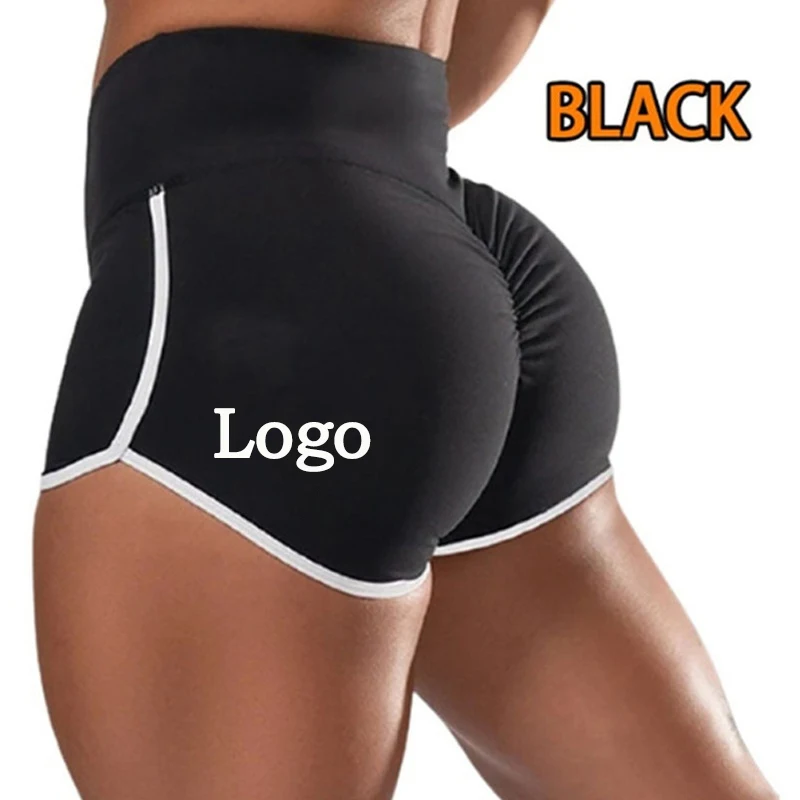 Description Picture 6 of itemCustom LOGO Women Shorts High Waist Fitness Sports Breathable Push Up Leggings Gym Running DIY Female Yoga Shorts S-5XL