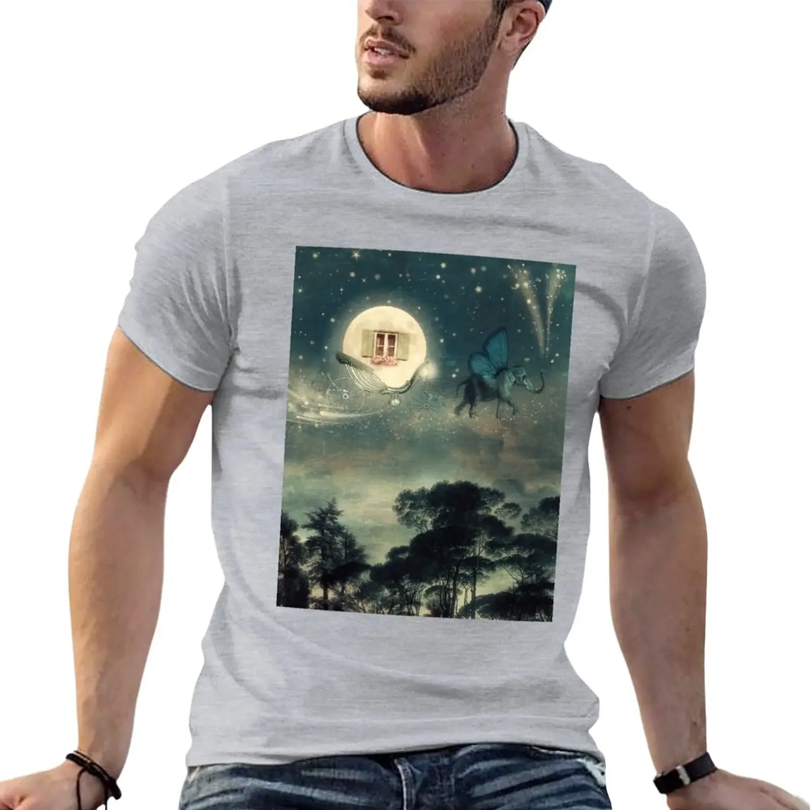 

If Moon Would Travel T-Shirt cute clothes tops mens clothing