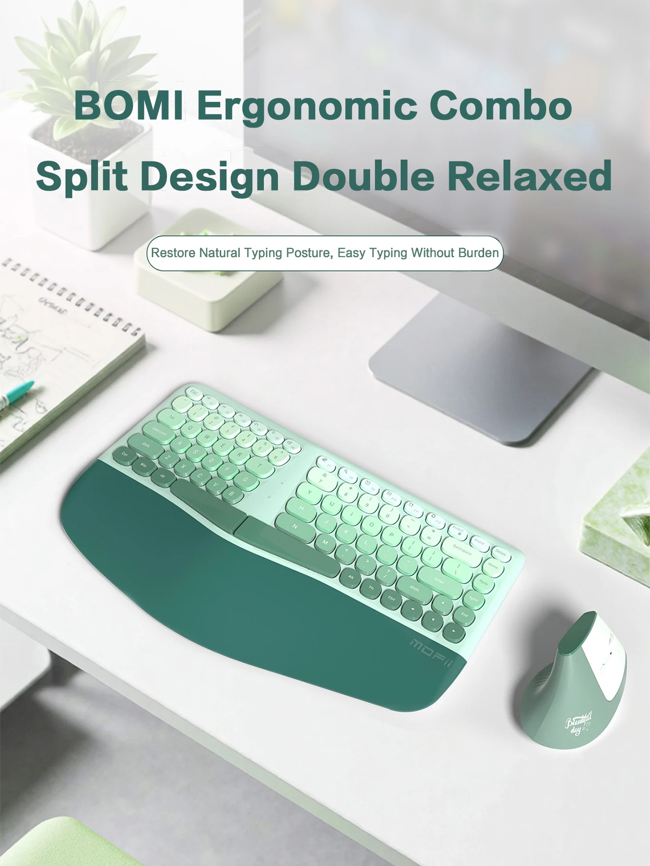 MOFII Ergonomic Keyboard Mouse Combo