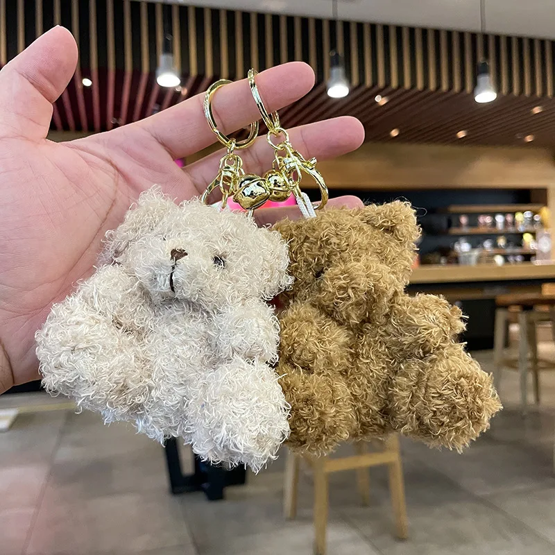 

new popular online Cute sweet bear keychain pretty soft baby soothe doll bag pendant fashione birthday christmase gift