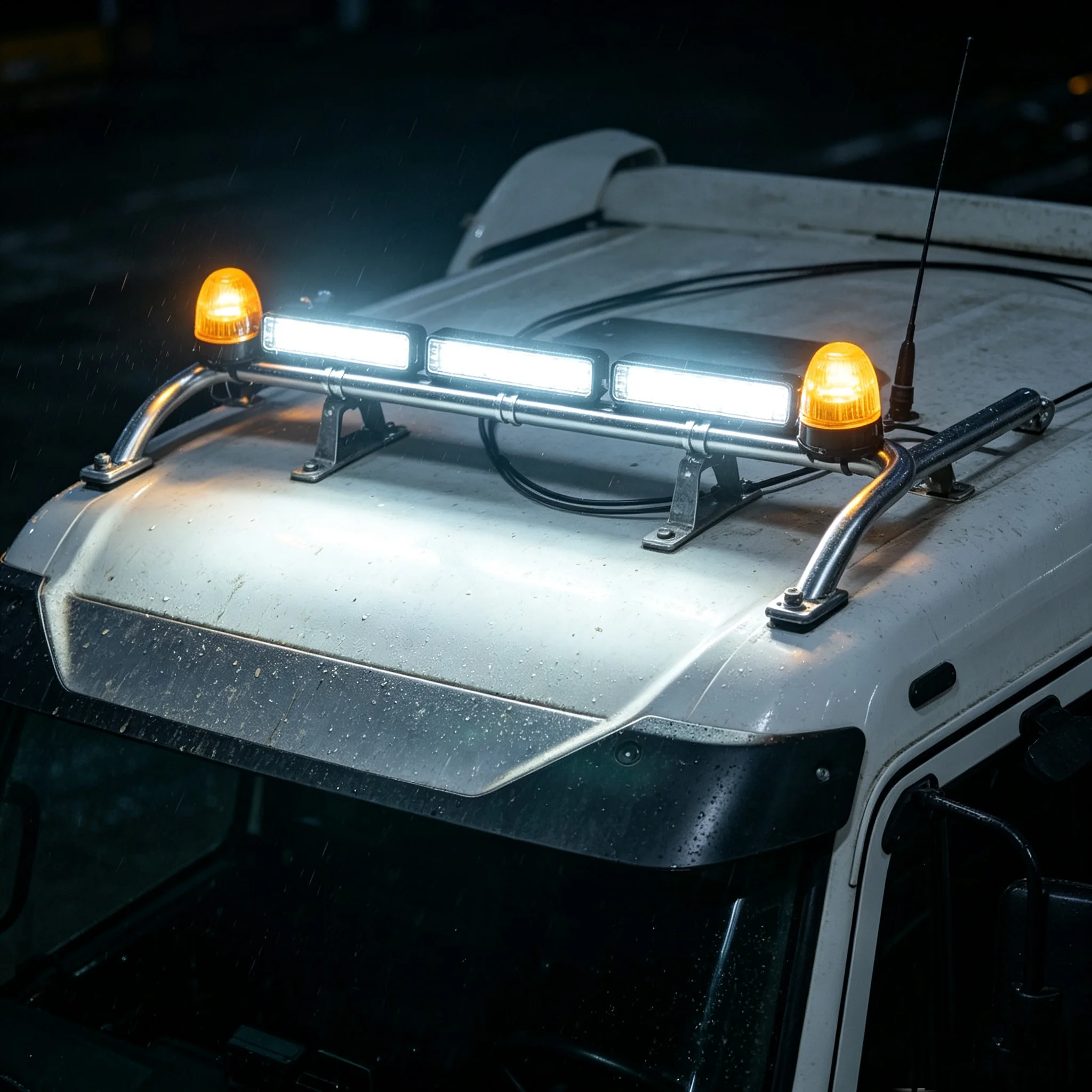 RC 1/14 JUWUBA LKW LED Gelbes Rotierendes Licht Technische Leuchte für Tamiya für SCANIA Bagger Bulldozer für LKW DIY-Teile