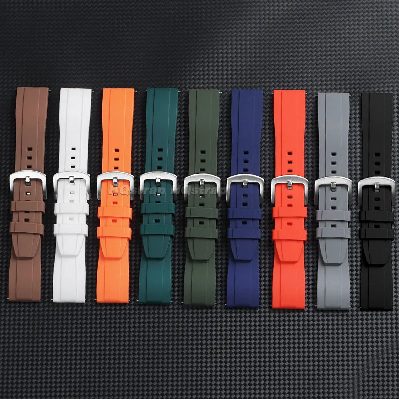 Premium Waterproof Silicone Sport Strap - Quick Release, Multiple Colors