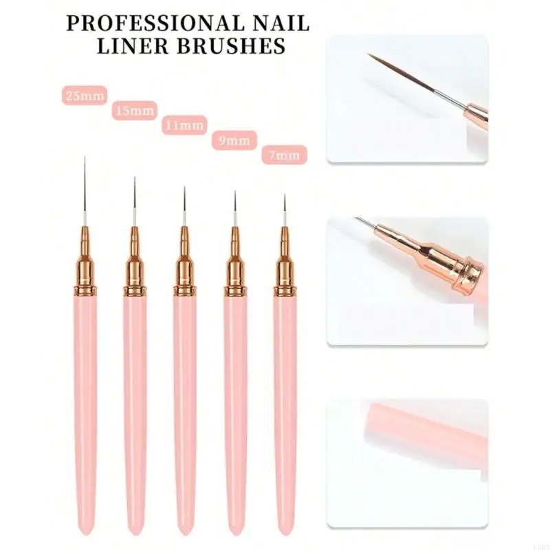 L8RD Art Brush,Striping Brush Liner Brush Design 7/9/11/15/25mm