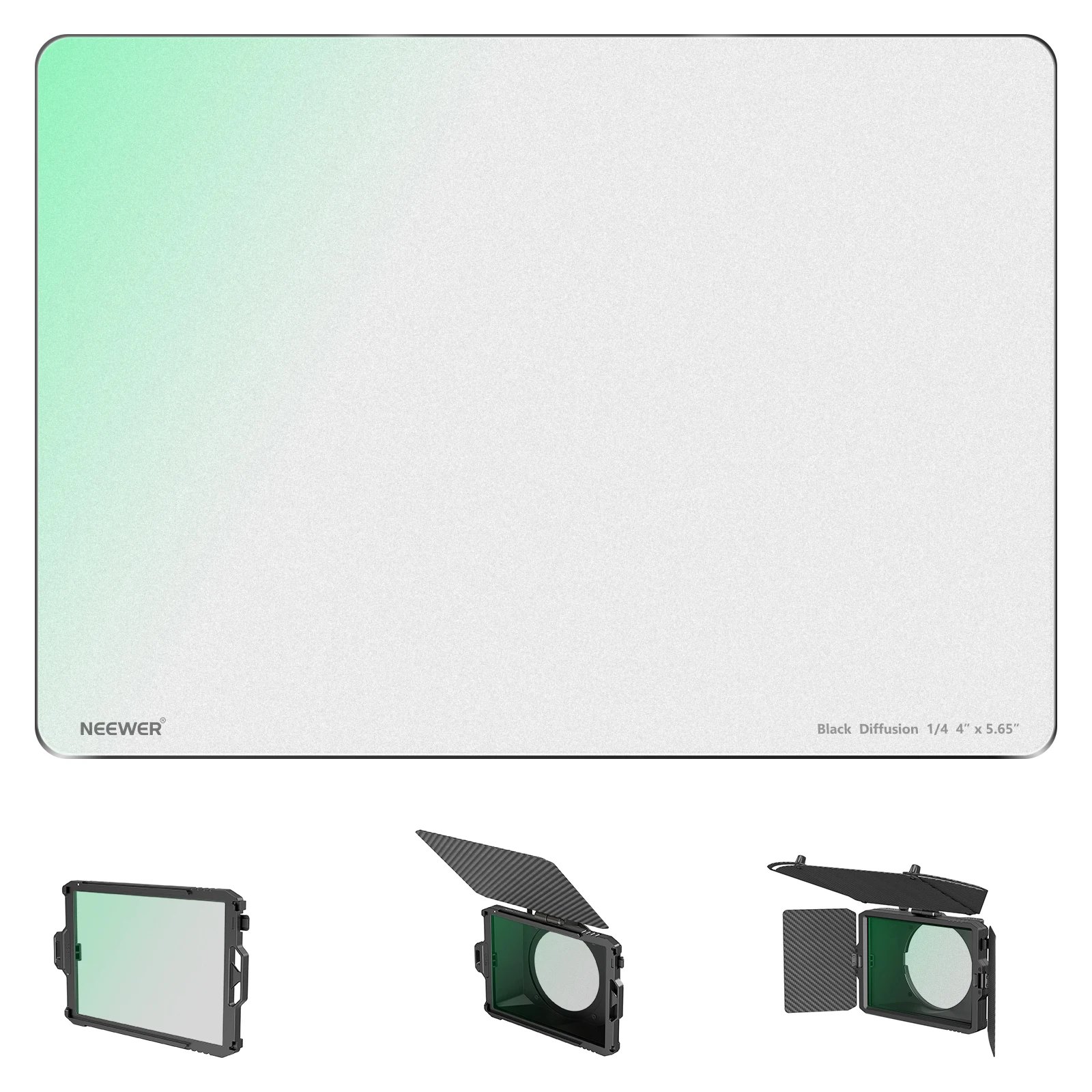 Neewer 5,65 schwarzer Diffusions nebel verträumter Effekt 4 "x Kino quadrat filter mit optischem HD-Glas für Mattbox-Foto video graphie – Detail 1