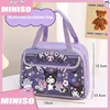 Cartoon Kuromi Insulated Bag Cute and Stainproof Sanrio New Lunch Box Handbag Large Capacity Waterproof Insulated Bento Bag 1