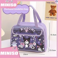 Cartoon Kuromi Insulated Bag Cute and Stainproof Sanrio New Lunch Box Handbag Large Capacity Waterproof Insulated Bento Bag 1