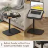 Sofa Couch Arm Table Tv Tray Small Bed Stand C Shaped Side End Tables for Living Room, Bedroom 3