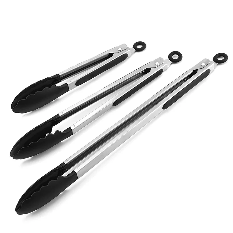 Food Tongs 1PC Stainless Steel BBQ Grilling Salad Cake Dessert Serving food tongs