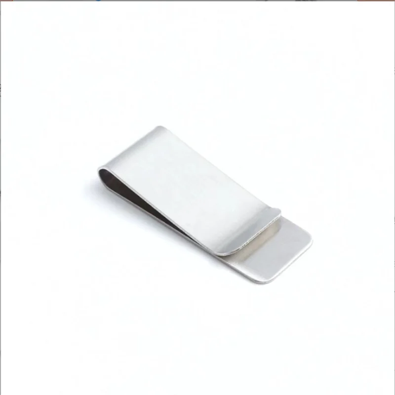 Metal Stainless Steel Money Clips Folder Stripe Print Silver Cash Clamp Holder Wallet Slim Card ID Money Clips Men Women 5