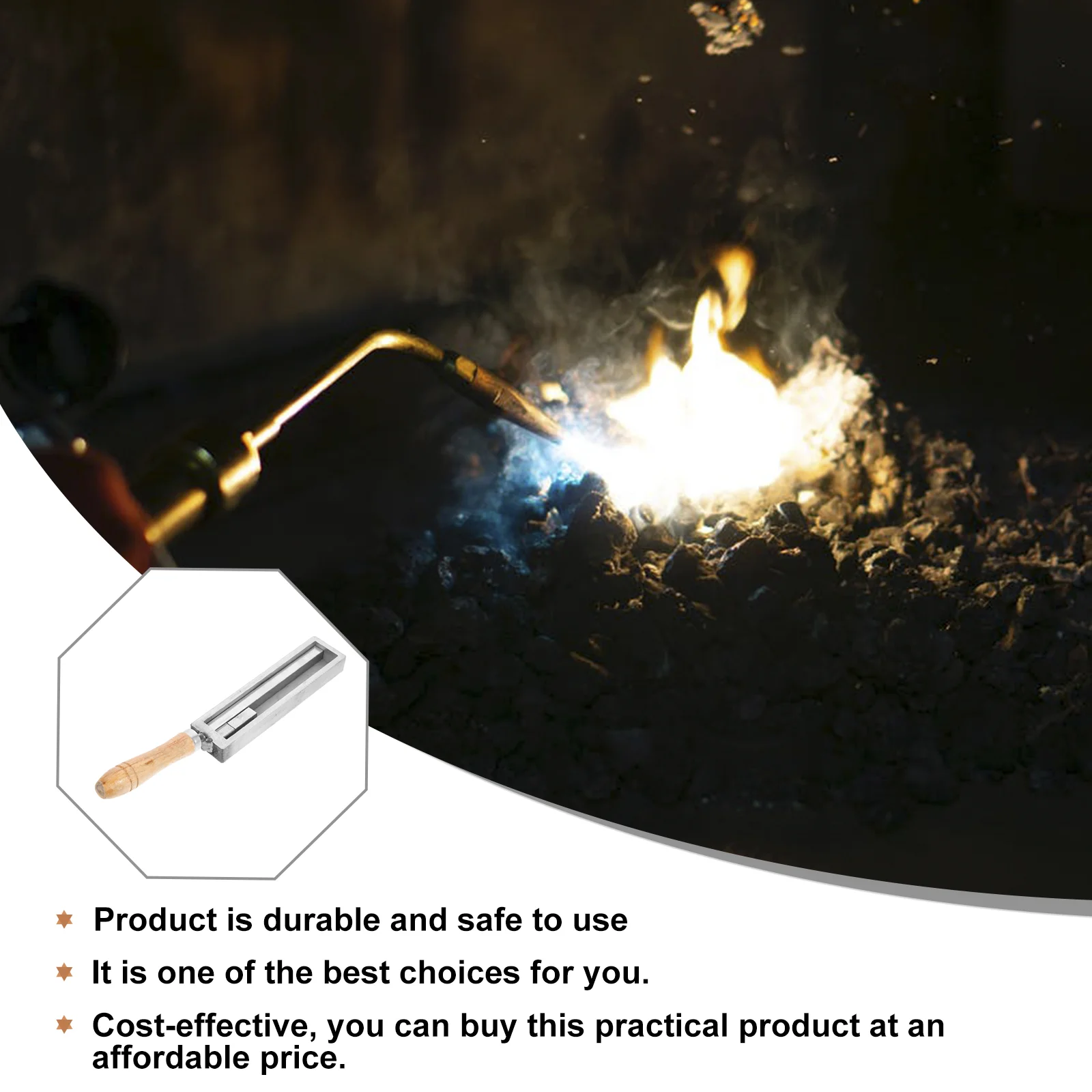 Oil Tank Silver Melting Slot Gold Jewelry Tools Metal Mould Refining Iron Wood Mold for Kit