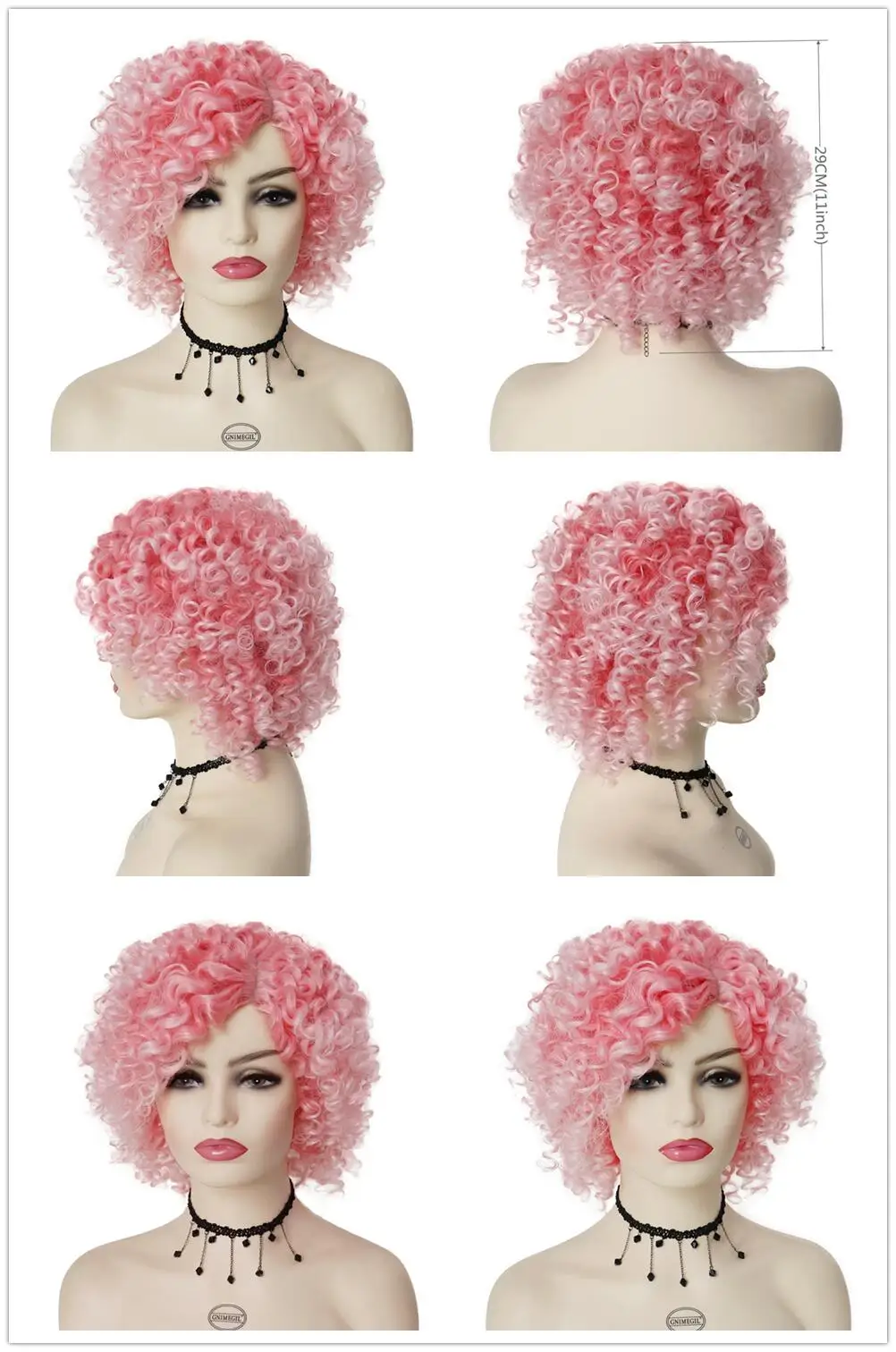 Synthetic African American Wig Natural Synthetic Short Afro Kinky Curly Wig Female Hair Ombre Brown Waving Wig for Woman Sale