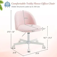 Comfy Small Office Chair with Wheels, Rolling Swivel Computer Task Chair for Home Office,Bedroom, Offices Chairs 2