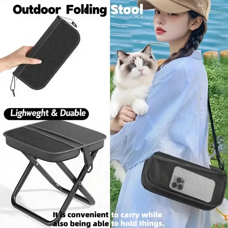 Tabouret pliant pêche portable ultra léger avec sac de transport randonnée camping