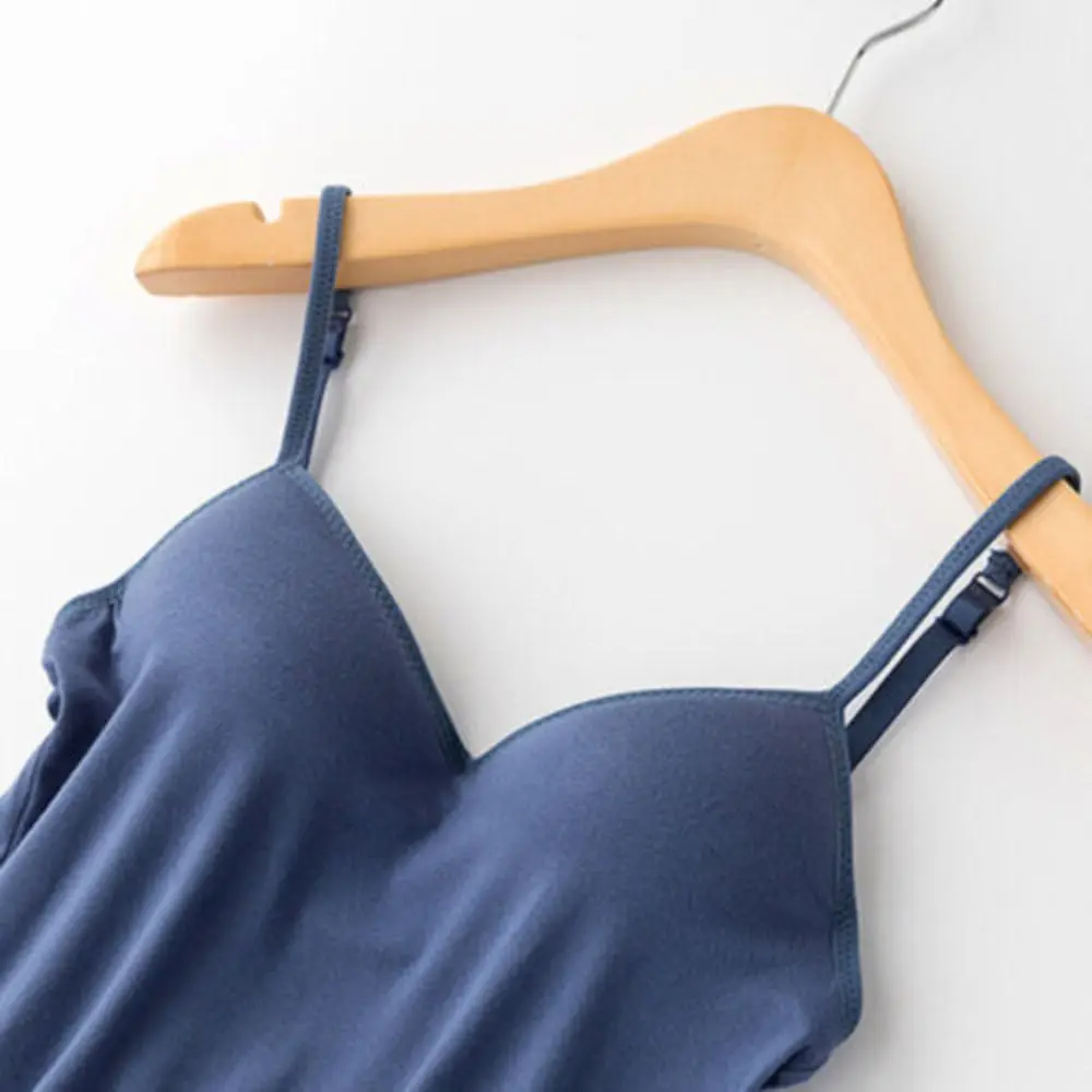 Description Picture 6 of itemWomens Camisole Tops With Built in Bra Ladies V Neck Vest Padded Slim Tank Tops